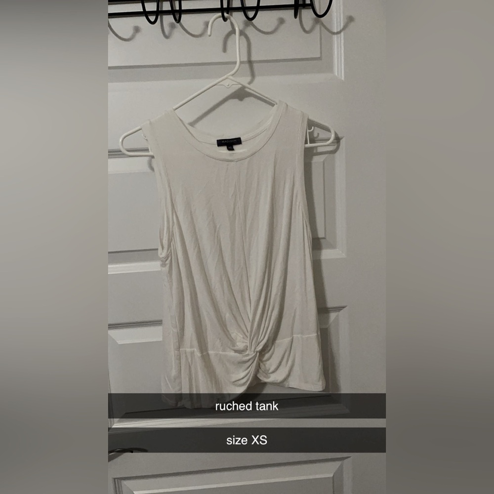 MADISON Ruched Tank size xs (white)